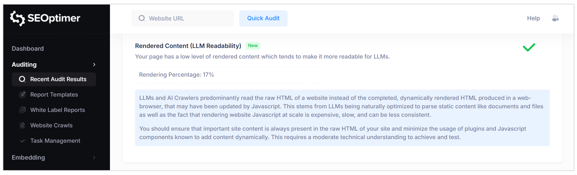 LLM Readability check